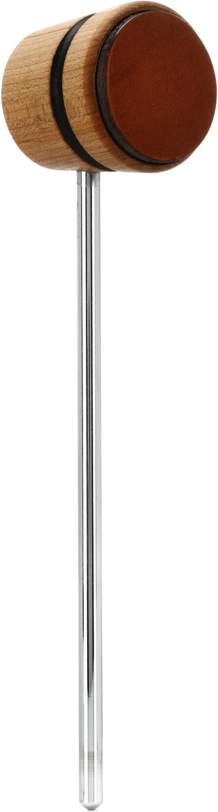 Колотушка для бас-барабана Low Boy Leather Daddy - Легкая - Натуральная с черными полосками