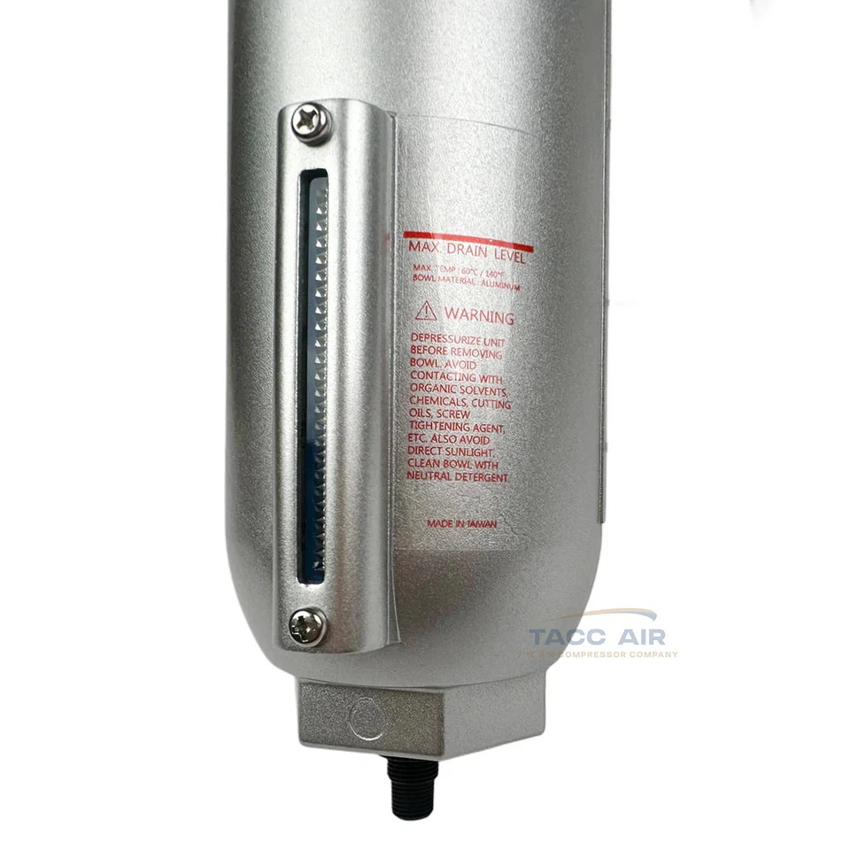 1" Inline Air Compressor Water Moisture Filter Trap Separator w/ Auto Drain - Image 3 of 4