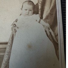 Antique CDV Photo Hidden Mother Huff’s Photographic Newark NJ Foxing