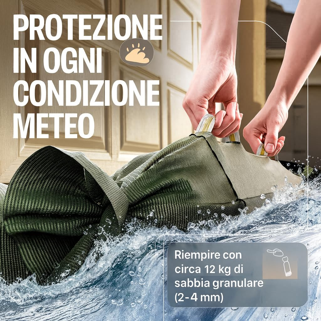 Kit 20 Sacchi Anti-Inondazione 25x100cm - Barriera Idrica UV Stable - 3