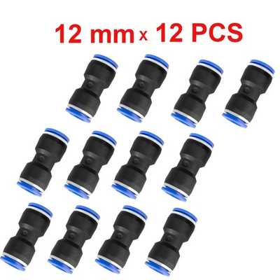 #ad #ad 12x Pneumatic Push to Connect Fitting Straight Union 12Mm Tube OD Pa $3.99