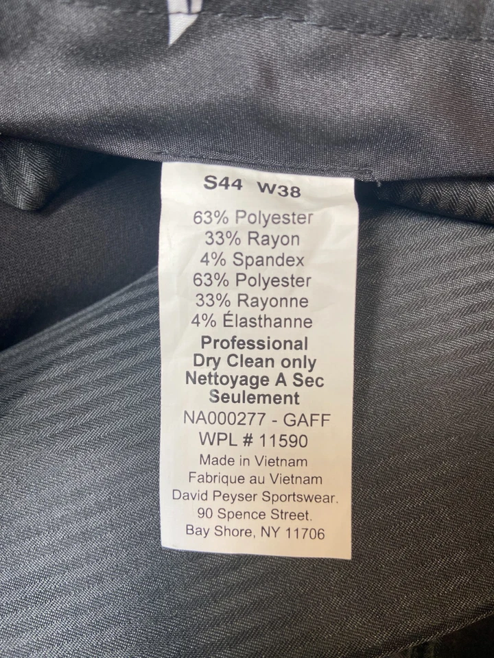 NEW NAUTICA Mens Black STRETCH ATHLETIC FIT Business Dress Pants Slacks 38Wx30L - Image 4 of 4