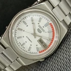 GENUINE VINTAGE SEIKO 5 AUTOMATIC 7009A JAPAN MENS WHITE DIAL WATCH a2448-U