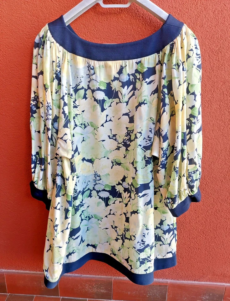 camicetta donna floreale in seta, taglia xl, marca Liolà - Immagine 2 di 4