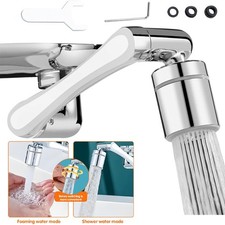 Extension Rotate Robotic Faucet Extender Arm Tap Universal 1080 Swivel Spray NEW