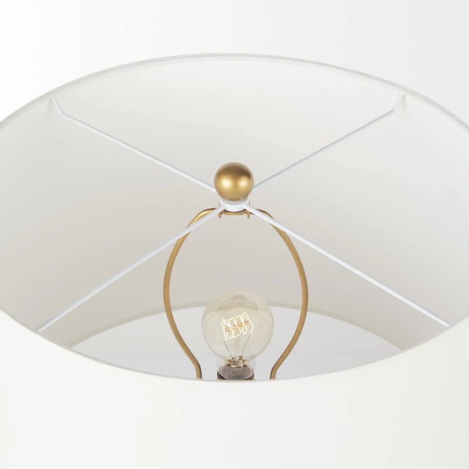 Base Lámpara LED Marrón 19" con Pantalla Blanca Foto 4 de 4