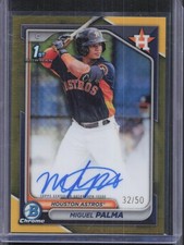 2024 Bowman Chrome #CPA-MP Miguel Palma 1st TRUE Gold Refractor Auto #/50