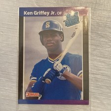 Donruss 1989 Rated Rookie Ken Griffey Jr #33 Seattle Mariners Baseball Card
