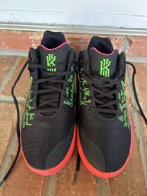 Nike Kyrie Flytrap Black Green Pink Mesh Low Top Basketball Athletic Sneakers 6y
