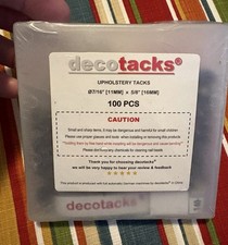 Decotacks 100 Pcs Box Upholstery Tacks Upholstery Nail 11MM Head x 16MM Long NEW