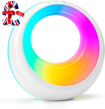 LED Night Light, Rechargeable Table Lamp with 7 RGB Colors Changing & 9 Modes, D