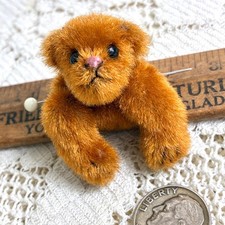Vintage Original Miniature Artist Teddy Bear Pin 90s Doll Tagalong Wearable Art