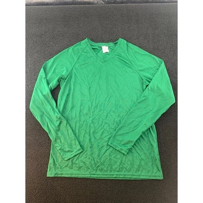 Augusta Sportswear Ladies Long Sleeve Moisture Management V Neck Green Size S - Image 1 of 4
