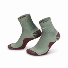 NWT Nike Trail Running Ankle Socks Wool Green Sz L 10-11.5 HF7155-300