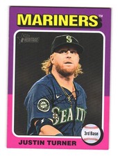 2024 Topps Heritage #586 JUSTIN TURNER Seattle Mariners