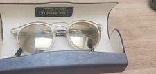 Oliver Peoples Gregory Peck Clear/Tortoise Amber Sunglasses W/case Italy EUC