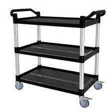 Utility Cart with Tangle-Free Wheels, 3 Tier Rolling Cart with Wheels 2 with ...