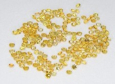 20 PCS. ROUND 1.4 MM. MACHINE CUT YELLOW SAPPHIRE LAB CORUNDUM