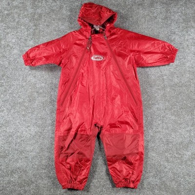 Tuffo Muddy Buddy Rain Suit Kids Toddler 2T Red Waterproof Fully Sealed Seams