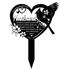 Husband Grave Decorations for Cemetery - Cardinal Grave Markers for Humans Bl...