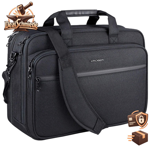 Laptoptasche Aktentasche 18 Zoll Schwarz FüR Bis Zu 17,3 Zoll Laptop-image