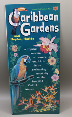Caribbean Gardens Florida US Route 41 Travel Brochure Vintage