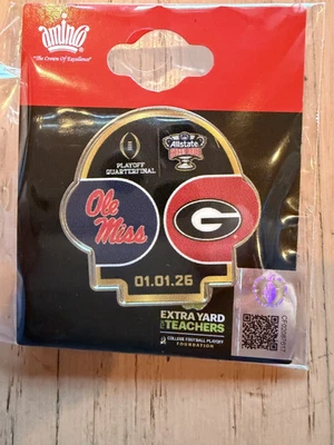 AMINCO 2025 2026 CFP Quarterfinals Sugar Bowl Dueling Pin Georgia vs Ole Miss 1/1/26
