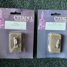Citadel Miniatures FS60 VILLAGER & FS61 VILLAGERS MOGLIE NUOVO CON SCATOLA FUORI PRODUZIONE Metal Fantasy GW