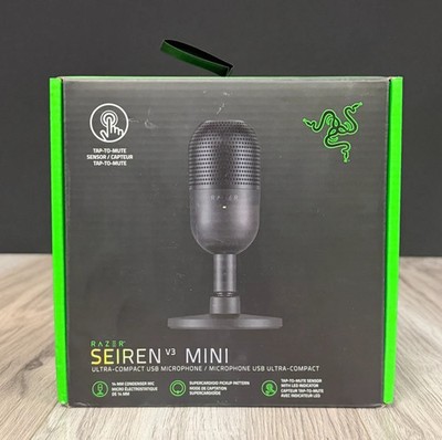Razer Seiren V3 Mini USB Condenser Microphone Tap-To-Mute Sensor Black NEW