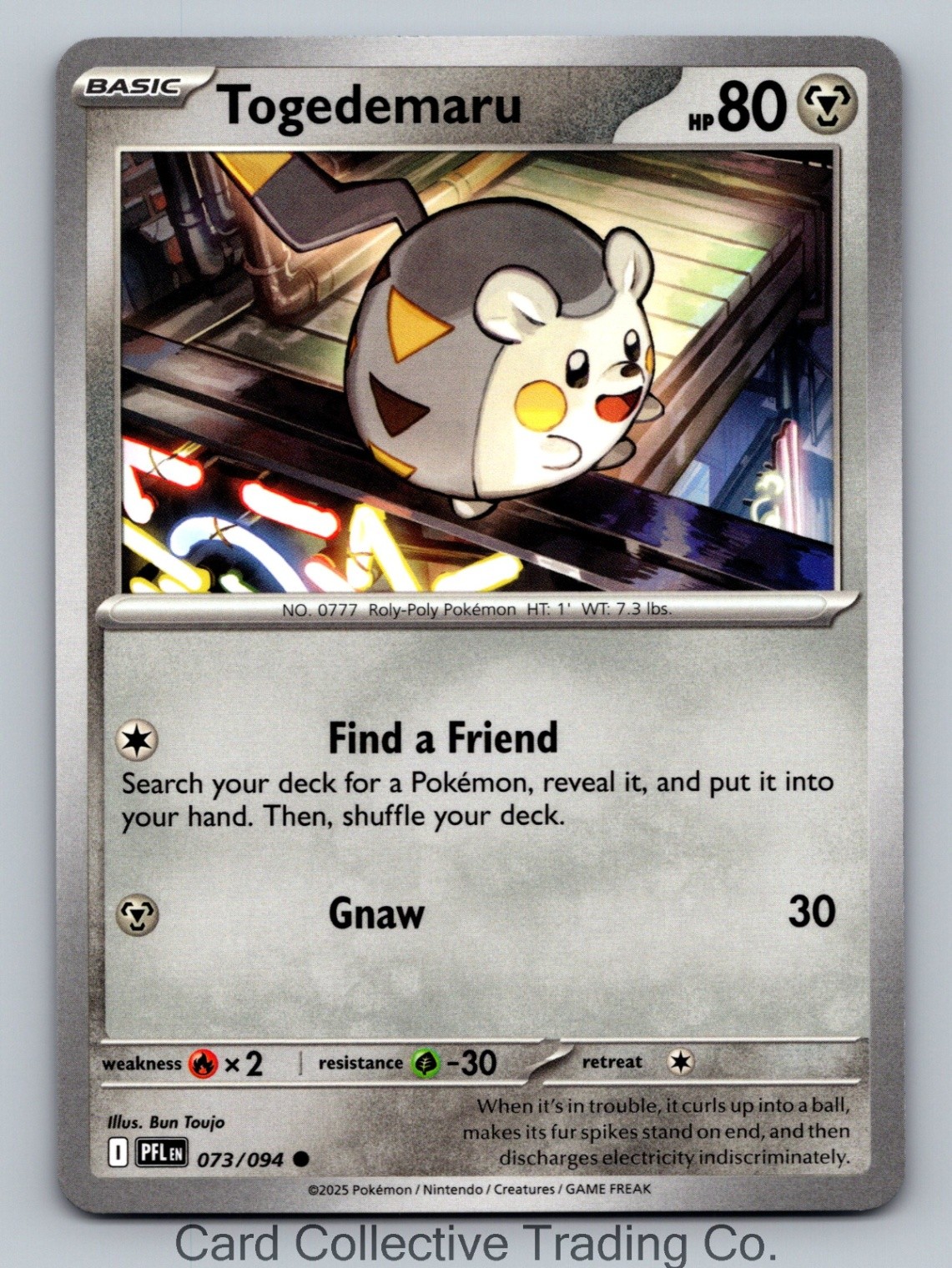 ME02: Phantasmal Flames Togedemaru 073/094 NM Common