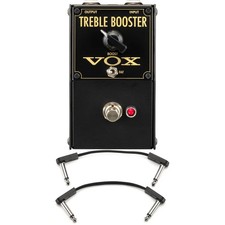 Vox VTB1 Treble Booster Pedal with EBS Flat Patch Cables