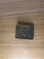 NRA 2 Million Club National Rifle Association 1980's Gold Tone Belt Buckle