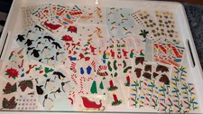 Vintage Mrs Grossmans Stickers Christmas Huge Lot (Lot#6) Sleds Lights Penguin
