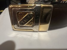 Vintage Bally Belt 62485 34 105/42 Chestnut Brown Made in Italy 2 Gold Buckle 