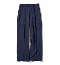 Uniqlo Women’s Navy Pinstripe Pleated Dress Pants Pockets High Rise S 26-27