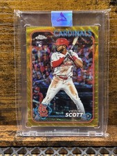 Victor Scott II 2024 Topps Chrome #251 Gold Wave Refractor RC /50 SSP Cardinals
