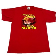 Vintage 2000 Michael Schumacher F1 Ferrari Racing Red T-shirt Size Large Y2K