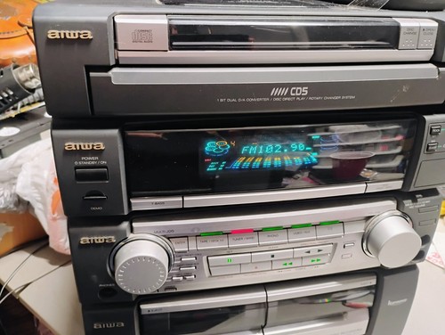 Aiwa 5CD Changer Radio Compact Disc Stereo System CX-ZR774u - For Parts Read - Picture 10 of 16