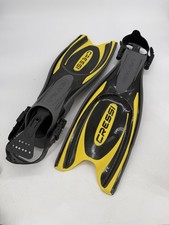 Cressi Frog Plus Open Heel Dive Fins. S/M Black/Yellow.