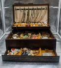Vintage Costume JEWELERY lot Necklaces, Earrings, Bracelets Rings W/ Jewelry Box
