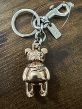 Coach 3D Bear Bag Charm Rose Gold 