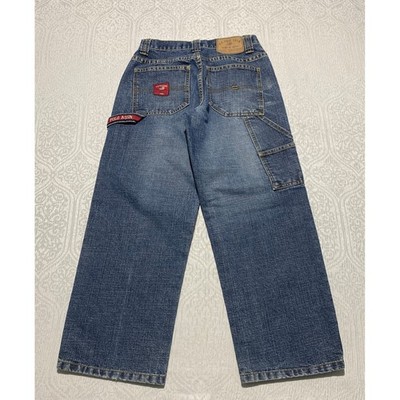 US Polo Assn Boys Carpenter Jeans Blue Wide Leg Baggy Denim Size