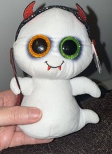 Ty Beanie Boos💜Tricky The Halloween Ghost 6" New MWMT's