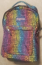 Jansport Rolling Backpack Multicolor Polka Dot 21x13x7 Fast Shipping 