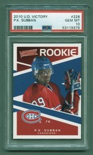 2010 P.K. SUBBAN ROOKIE PSA 10 GEM MT UD VICTORY MONTREAL CANADIENS (#228) RZC