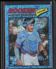 2026 Topps Heritage #346 Hunter Goodman Chrome Light Blue Sparkle Refractors