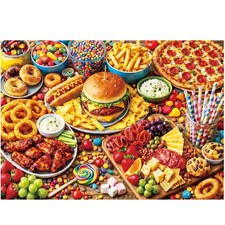 500 Piece Jigsaw Puzzle Adults Colorful Food Feast Delicious Dessert Game