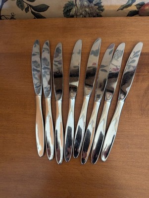 8-VINTGE EASTERLING TUSCAN WARE STAINLESS CHANDELLE DINNER KNIVES 9-1/4''