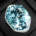 Charming Sea Blue Aquamarine  20.10Ct 925 Sterling Silver Handmade Rings Gift