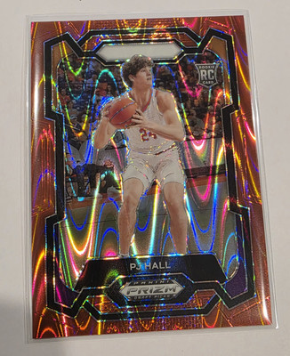 2024 Panini Prizm Draft Picks PJ Hall #55 Red Seismic  Prizm (RC) /225